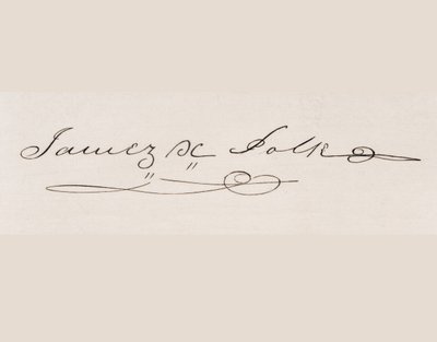 Handtekening van James Knox Polk door American School